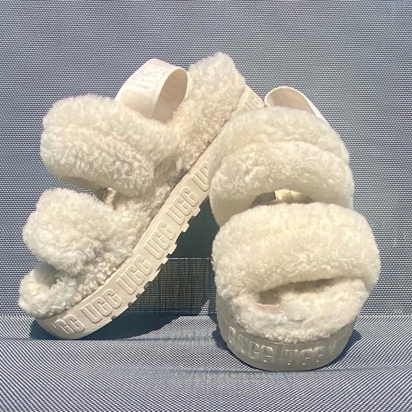 UGG platform slides - natural - size 8 - Picture 2 of 6